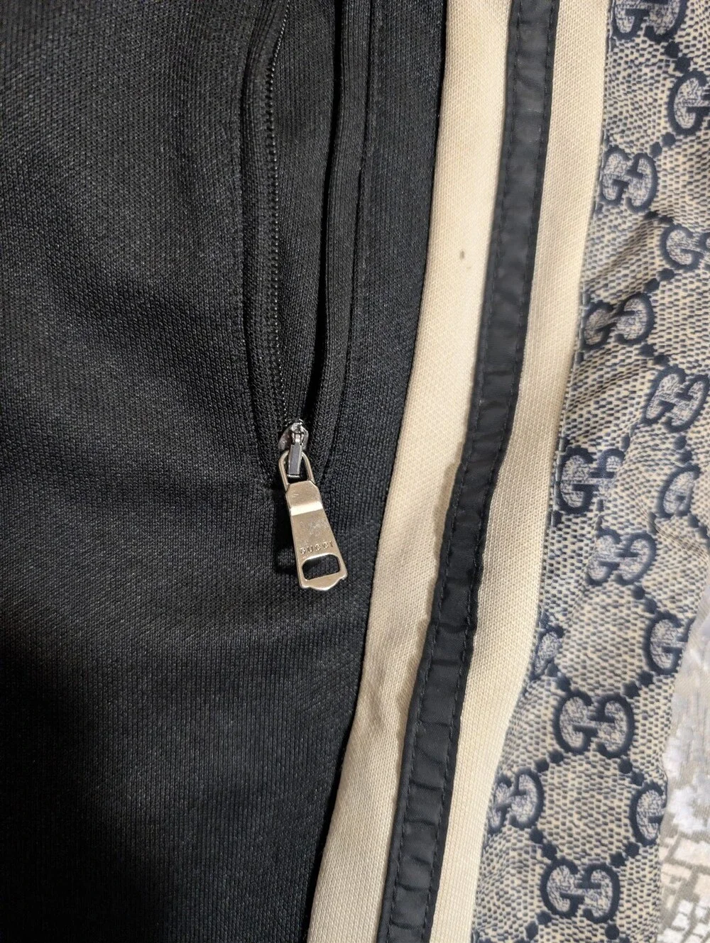 Gucci Technical Jersey GG Monogram Logo Side Ribbon Jogging Pants Men's - Small